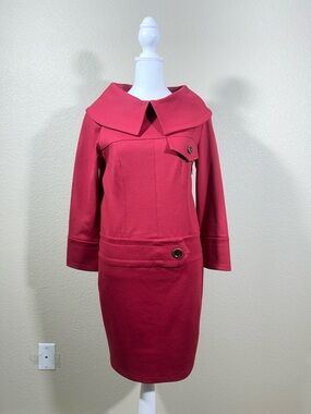 Ali Ro Asymmetrical Dress in Raspberry